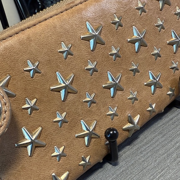Jimmy Choo Star-Studded Women's 3/4 Zip Wallet - Picture 2 of 11